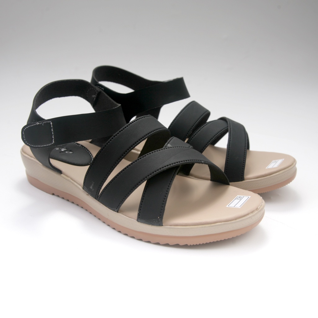 Lexy FREYA Sandal Wanita Wedges Tali Silang Line 10
