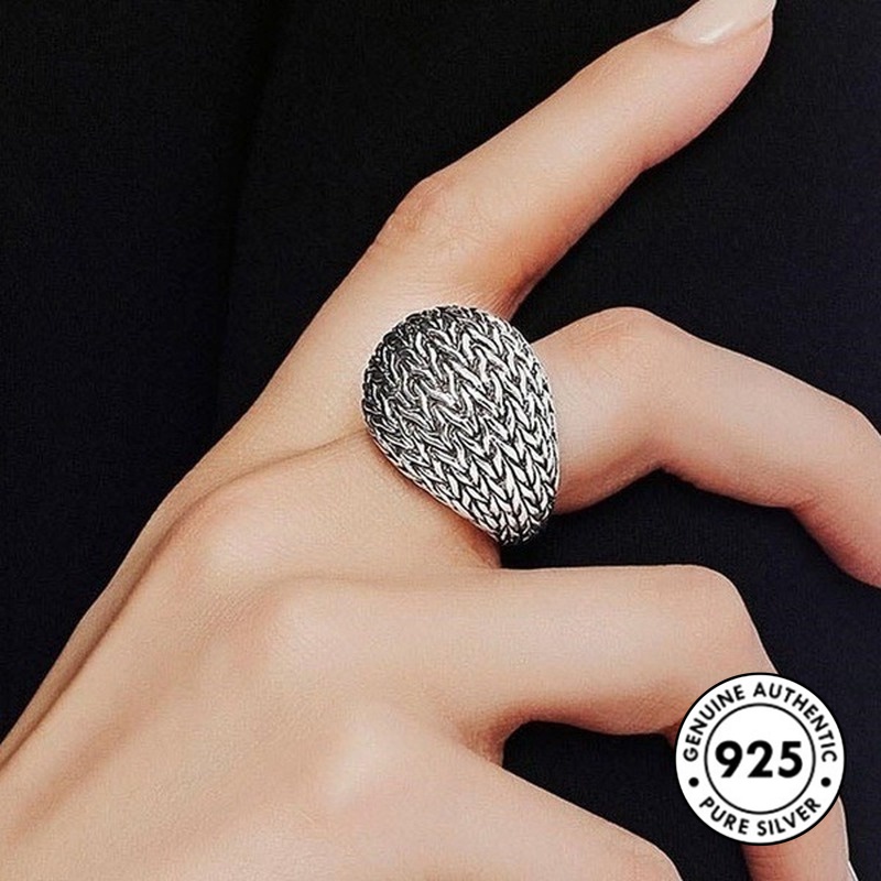 Cincin S925 Silver Bentuk Sarang Burung Gaya Retro