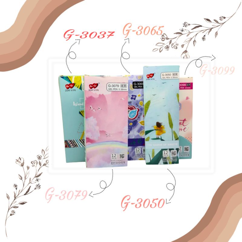 

BOLPOIN/PEN/PENA GEL ZHIXIN WARNA HITAM 12 PCS