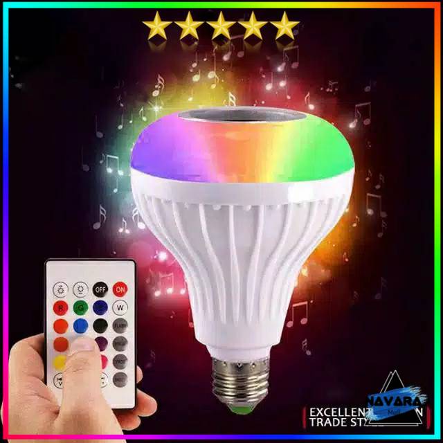Bohlam Speaker bluetooth wireless lampu music LED RGB bohlam speaker