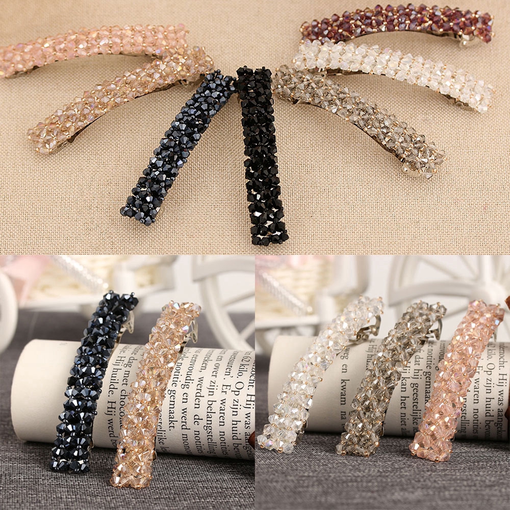 Fashion Girls Bling Headwear Crystal Rhinestone Hair Clip Hairpin Barrette