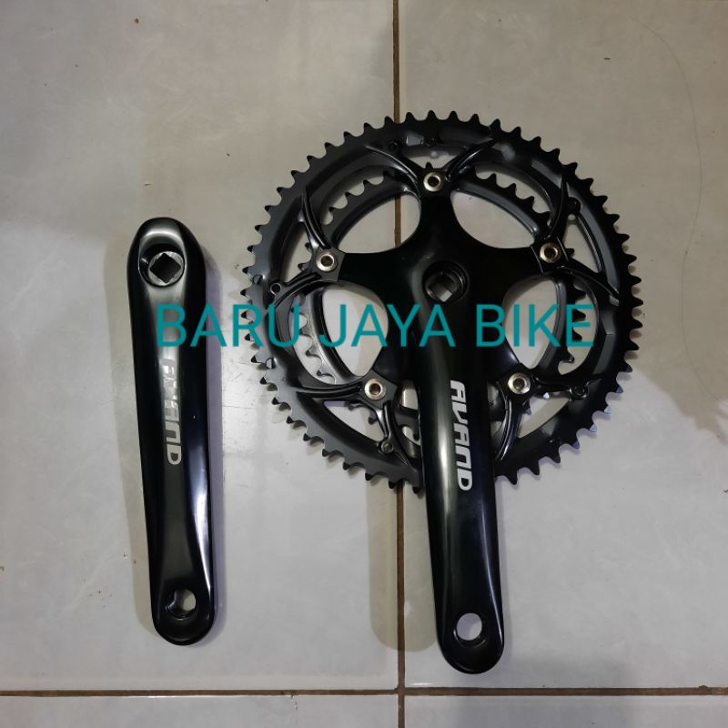 crank road bike | crank sepeda lipat AVAND 2speed BCD 130 ARM 170MM KOTAK
