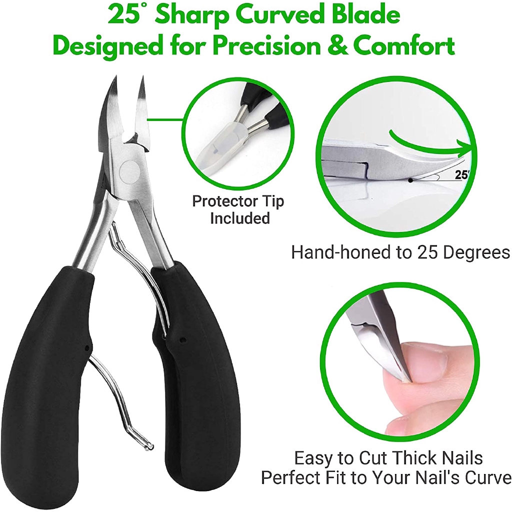 1pc Professional Stainless Steel Finger Toe Nail Clippers /Heavy Duty Toenail Safty For Thick Nails Or Ingrown Toenails Large