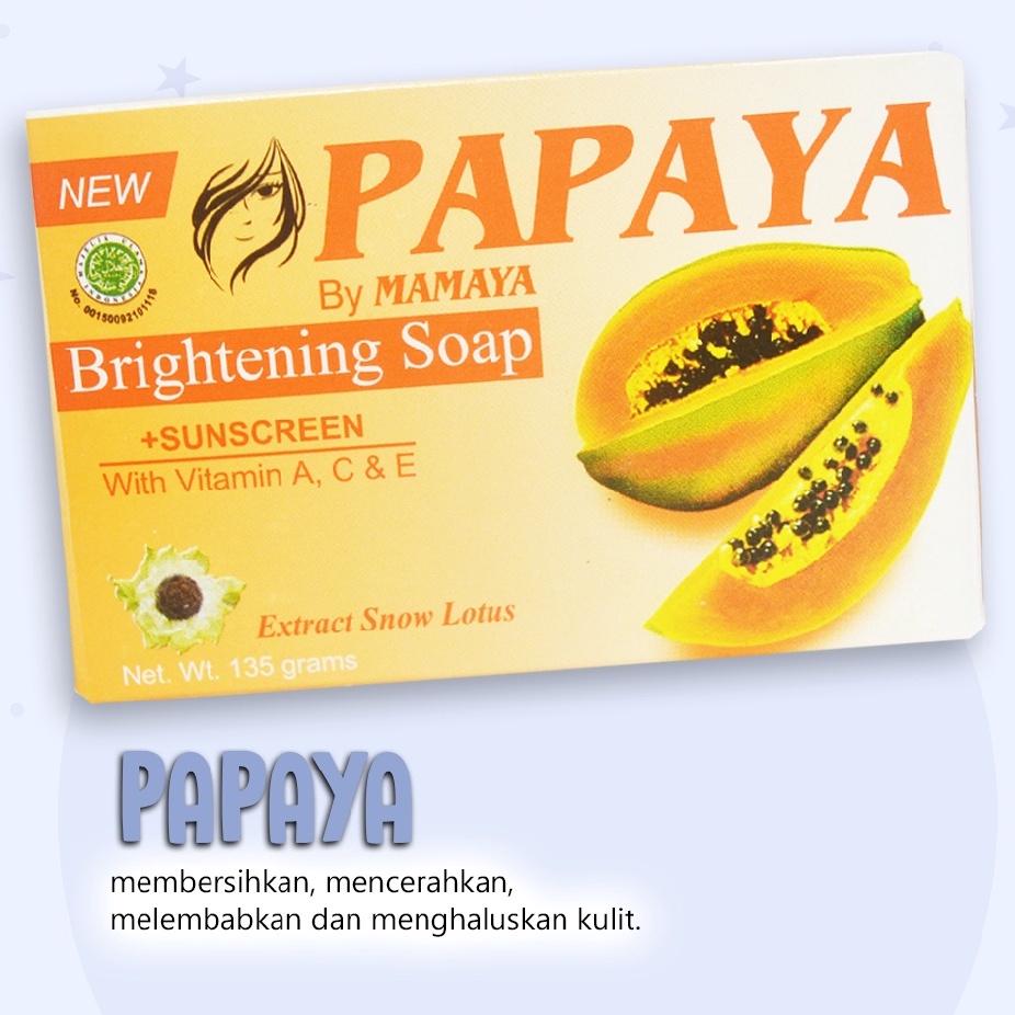 SABUN PEPAYA + SUNSCREEN MAMAYA ORIGINAL/ SABUN PEPAYA BPOM