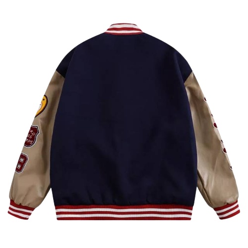 Jaket Varsity Full Bordir / Jaket Baseball Fasity Vintage Bear Beruang Lucu Pria Wanita