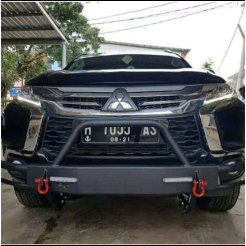 Tanduk bumper pengaman depan mobil all new pajero sport 2016-2020