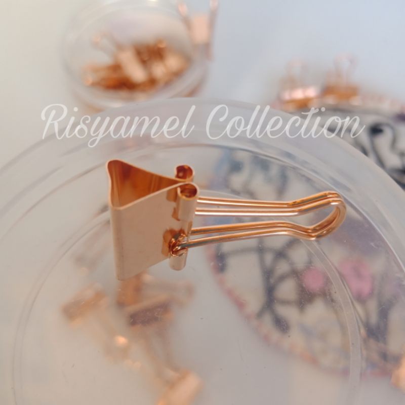 

[Binder Clip Emas] Binderclip Rosegold/Paperclip Gold Super Aesthetic Penjepit Kertas Multifungsi