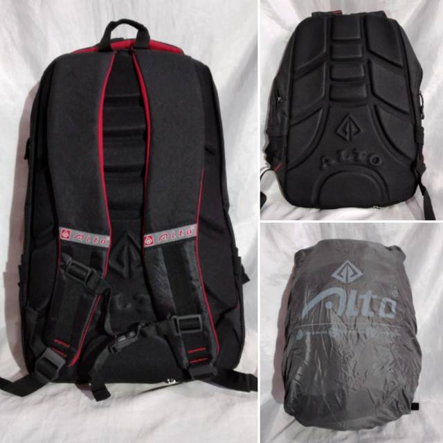 Tas ransel laptop - daypack - backpack Alto original termurah bahan polyester + rain cover