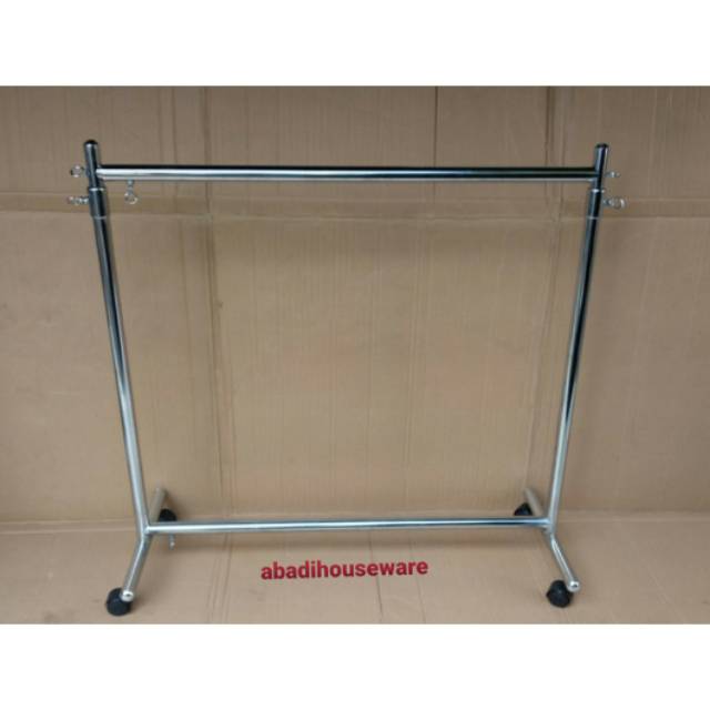 JEMURAN LURUS JUMBO POLOS STAINLESS CHROME JEMURAN BESI CHROME DISPLAY PAKAIAN