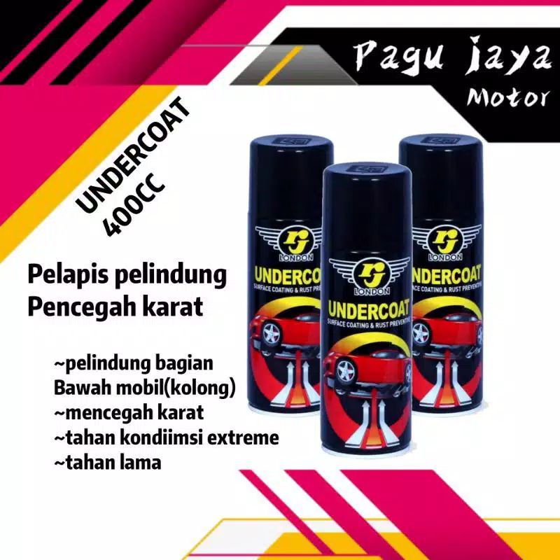 pilox pilok UNDERCOAT cat kolong bawah mobil 400cc pelapis anti karat (warna hitam)