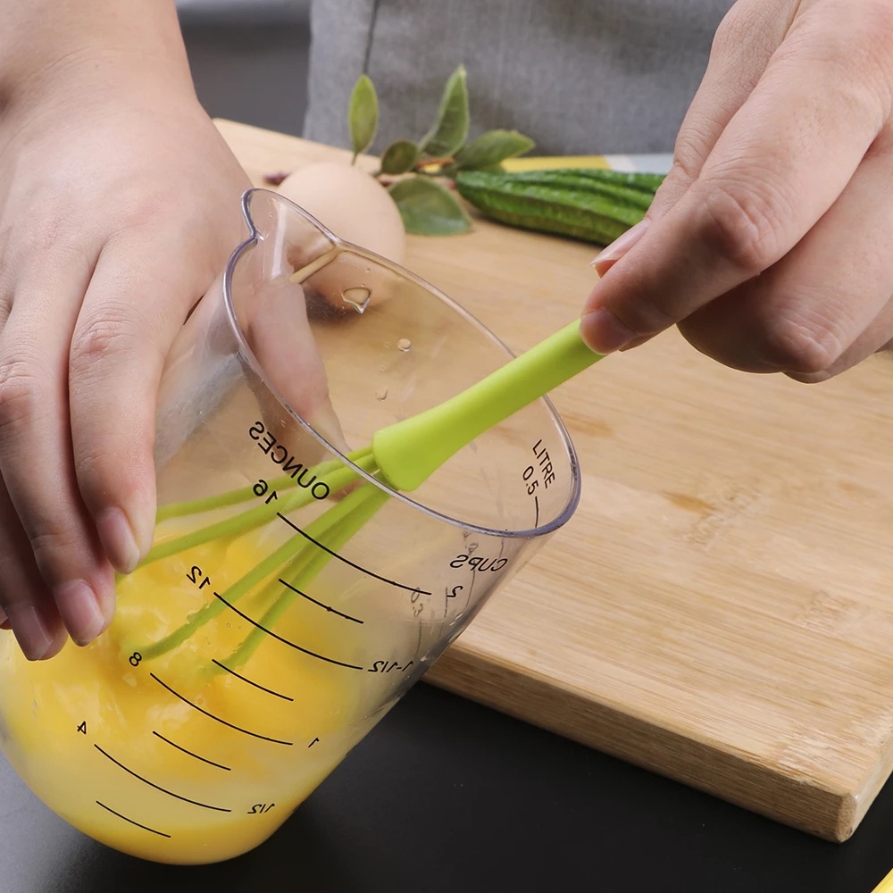 Alat Masak Pengocok Telur Dapur Rumah Tangga Warna Acak Hand Whisk Mixer Aksesoris Pengaduk Tepung Kue Cream Plastik Serbaguna