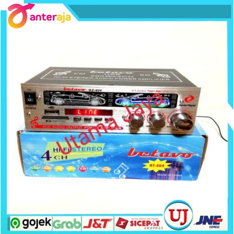 Amplifier Betavo BT-404 USB MMC SD AC/DC Ampli Mini