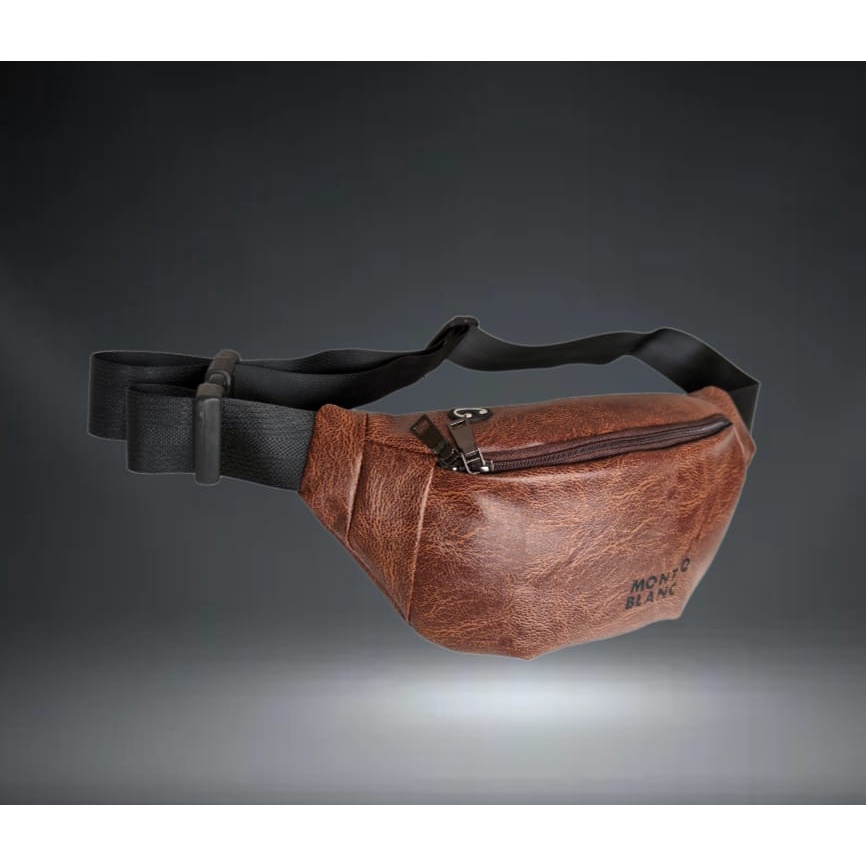 Tas Pinggang Kulit PU Leather Waterproof Import Quality Tas Pinggang Tas Selempang Bahu