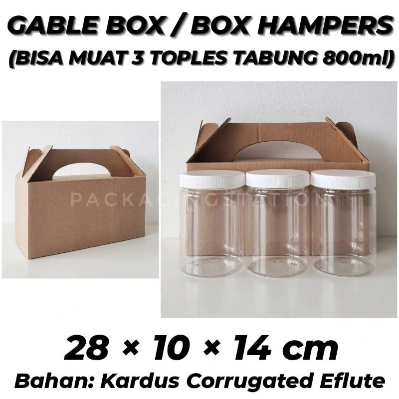 

GABLE BOX 28x10x14 / BOX TOPLES TABUNG 800ml / BOX TOPLES ISI 3 / BOX HAMPERS / BOX SOUVENIR / BOX HANDLE