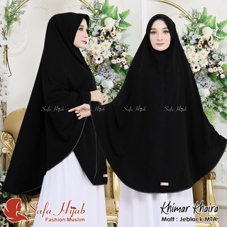 KHIMAR  Syar'i JETBLACK MTA Syar'i JUMBO ORYGINAL list pita warna/polos super cantik pet dan non pet