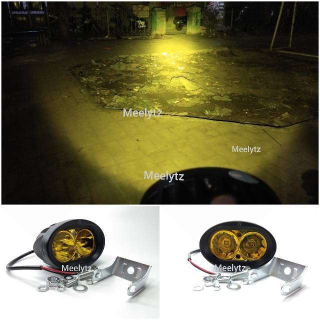 Lampu tembak sorot LED OWL 20 watt 3 mode worklight cree 2 mata kuning