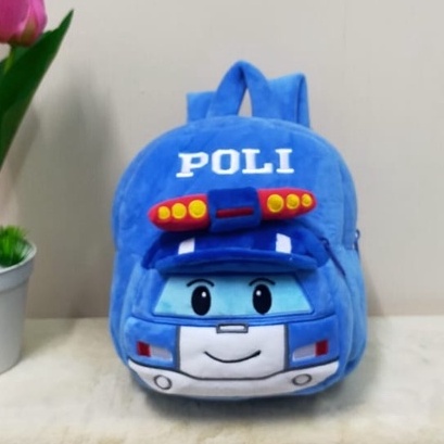 Toysopedia Tas Ransel Robocars M/Tas Poli Amber/Tas Karakter/Tas Anak Paud/Kado Tas Anak Lucu