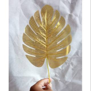 Daun Palem Pakis No 2 Emas Imitasi Artificial Shopee Indonesia