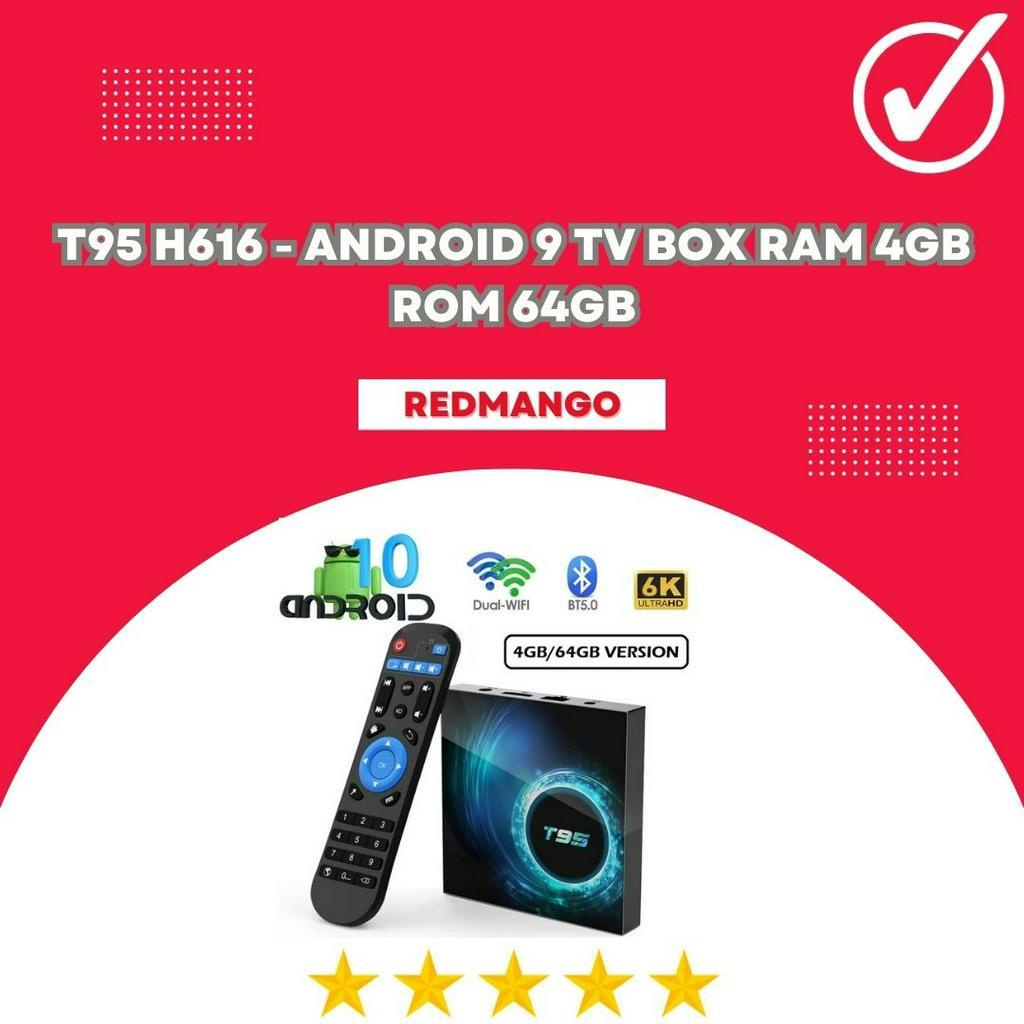 T95 H616 - Android 9 Smart Android TV Box 6K - RAM 4GB ROM 64GB