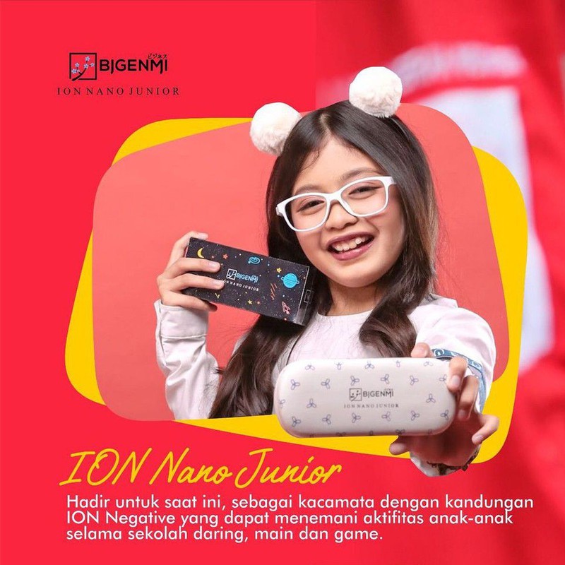 Kacamata anak anti radiasi/ kacamata terapi/ K Ion Nano Junior/ kacamata kesehatan INE Bigenmi