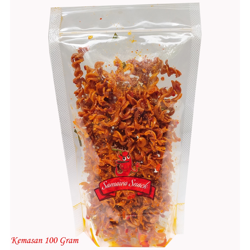 

Seblak makaroni spiral rasa pedas kemasan 100 gram