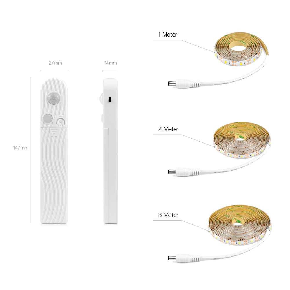 Lampu LED Strip dengan Sensor Gerak 1M Rybakov - 2835
