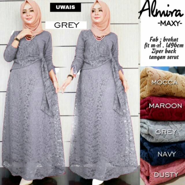 Almira Maxi by Uwais brukat dress