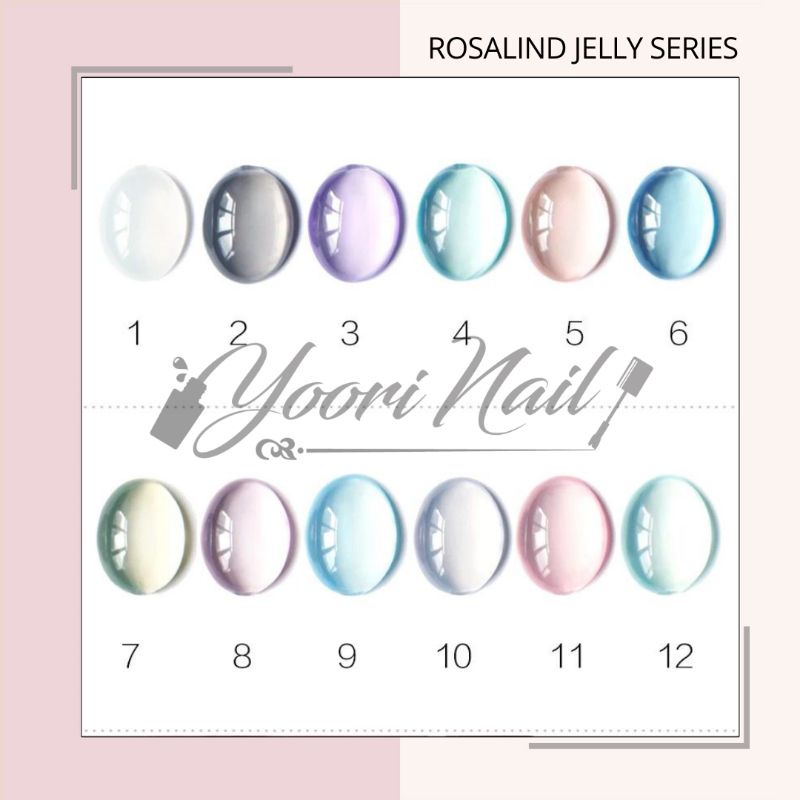 Rosalind jelly series kutek gel 10ml gel polish uv led jelly series