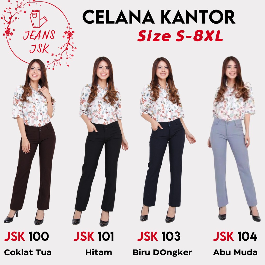 Celana Panjang Wanita Bahan Kerja Kantor Formal Cewek JSK JEANS