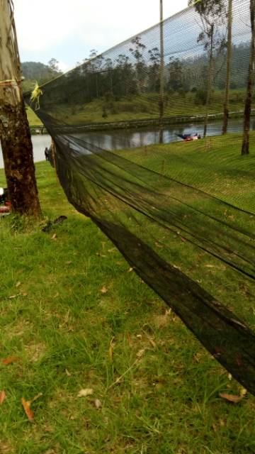 RB Waring RK double list hijau/Waring ikan/Keramba ikan Waring Anti Geser PerRoll 50m x 1,2m murah