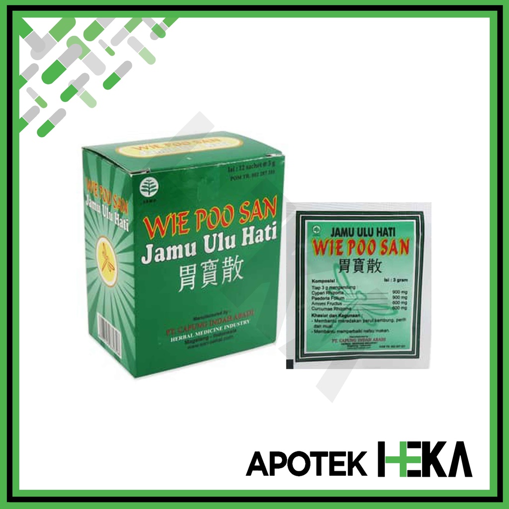 Wie Poo San 3 g Jamu Ulu Hati Box isi 12 Sachet - Mengatasi Kembung (SEMARANG)