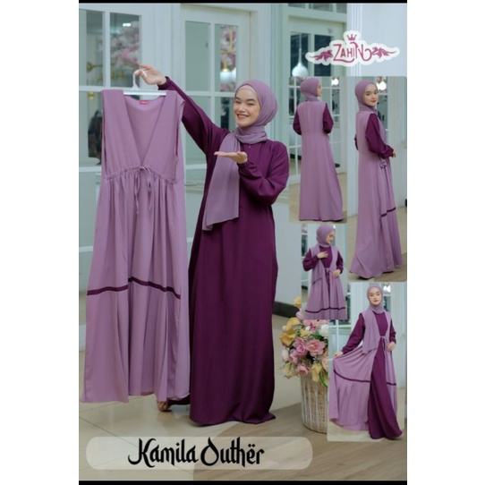 [BIG SALE] KAMILA OUTER 2 IN 1 ORI ZAHIN DRESS WANITA KEKINIAN 2022