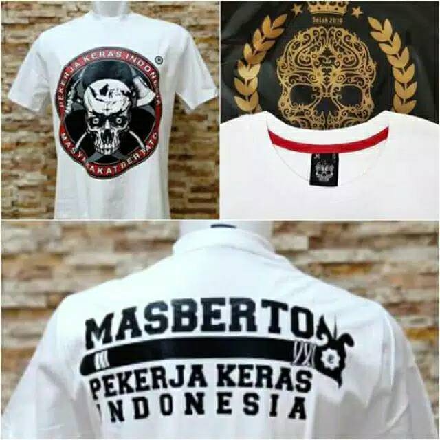 Kaos pki putih masberto kingdom
