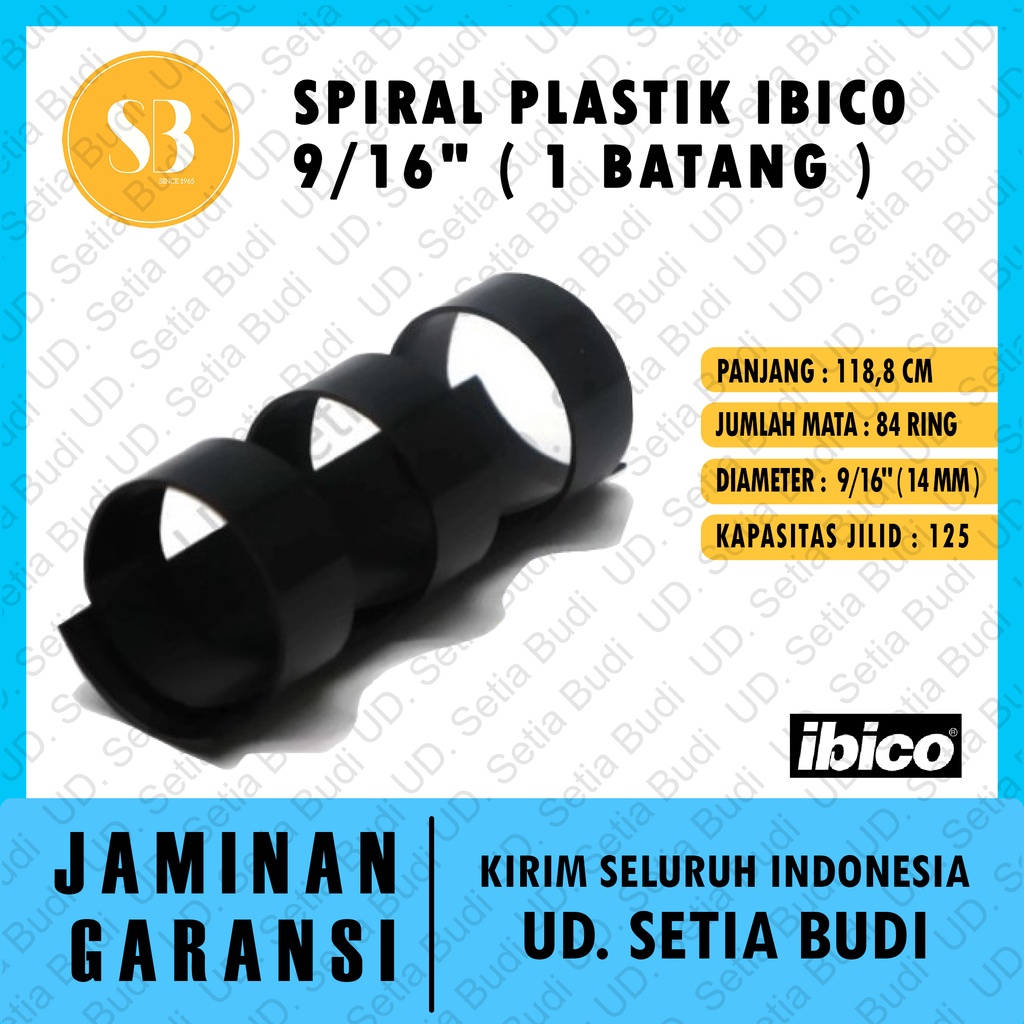 Spiral Plastik Ibico 9/16&quot; ( 1 Batang )