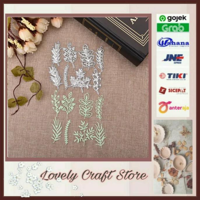 

[[BISA COD]] Metal cutting dies - 8pcs/set leaf for cards, scrapbook #121