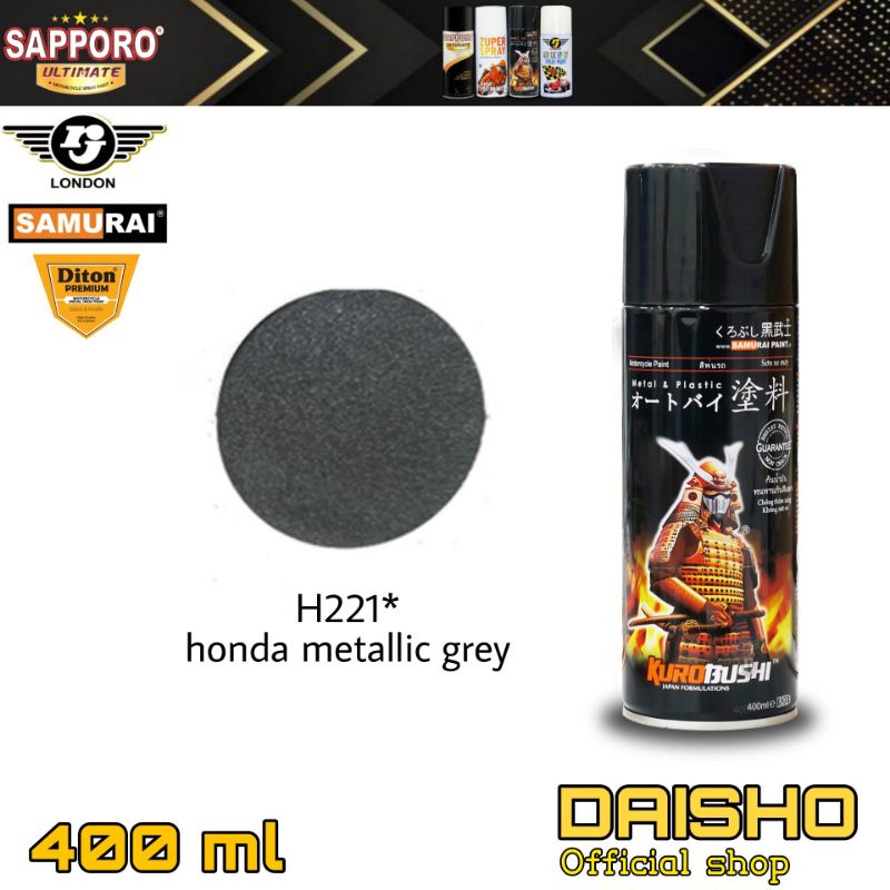 SAMURAI PAINT H221* HONDA METALLIC GREY METALIK 400ml pilox pilok cat semprot spray
