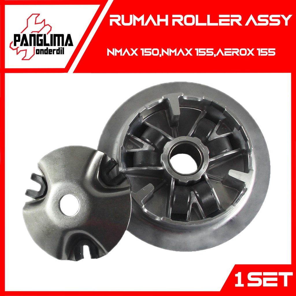 Rumah Roller Assy Lengkap Yamaha NMAX 150cc-155cc 150-155 Cc &amp; Aerox 155 13 Gram-13 gr Roler Assy-Penutup-Tutup-Slider-Komplit-Set