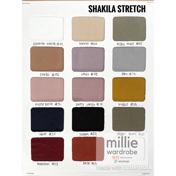 Jual Bahan Kain Shakila Stretch Samira Stretch Murah Textile Sakila Sakilla Shakilla Meter