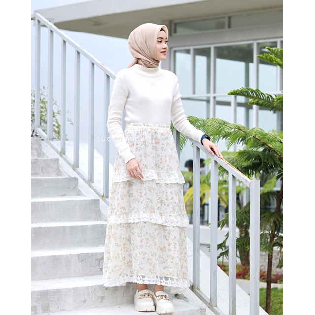 Samantha Floral Skirt | Rok Korea
