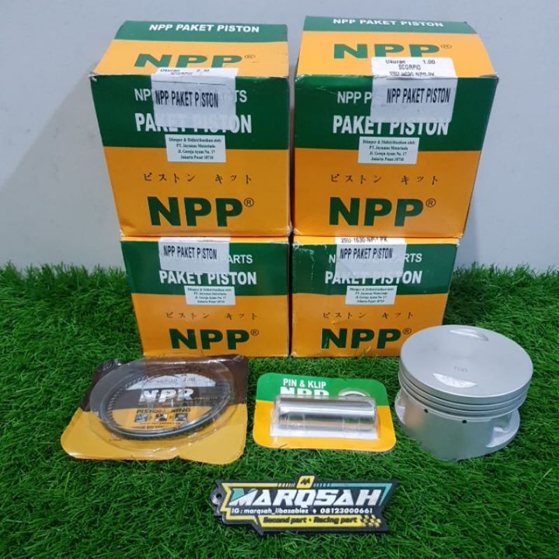 Piston Kit Scorpio NPP Piston NPP scorpio Set ring piston dan pen seher marqsah racing