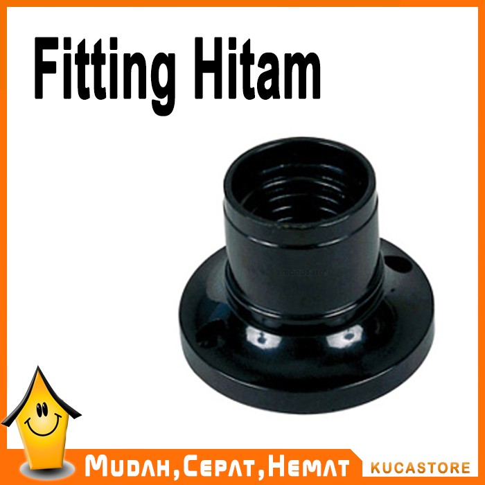 Fitting Plafon Lampu Hitam Broco