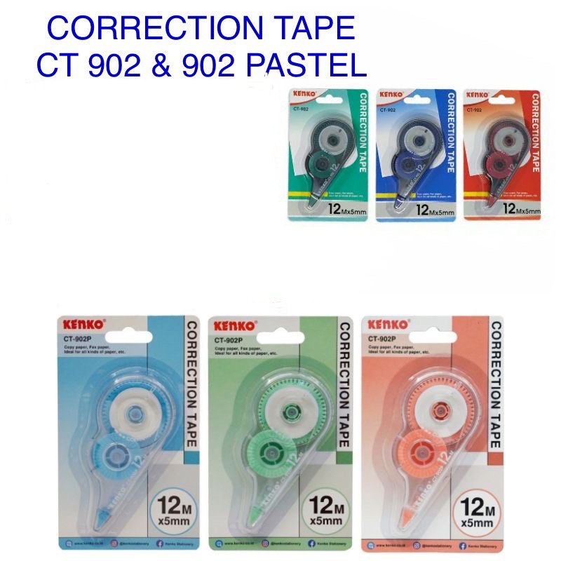 

Kenko Tip Ex Correction Tape/Pita Koreksi CT 902 & 902 P