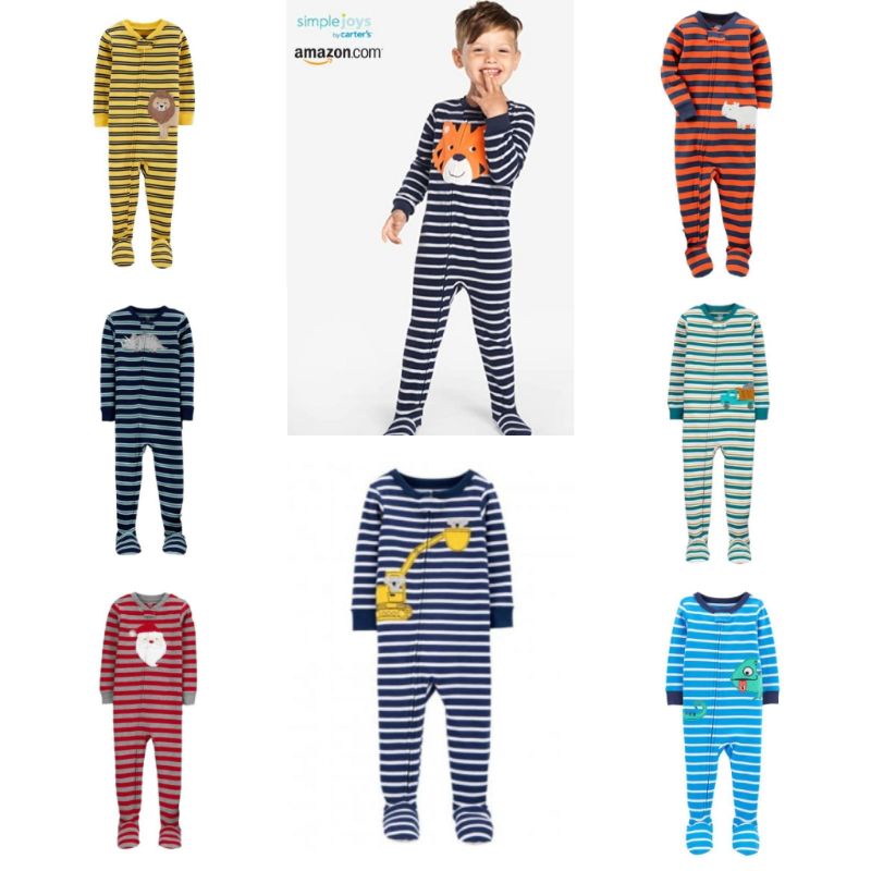 Abh251 Sleepsuit Baby carters FOOTED 1 2 3 4 5 Tahun