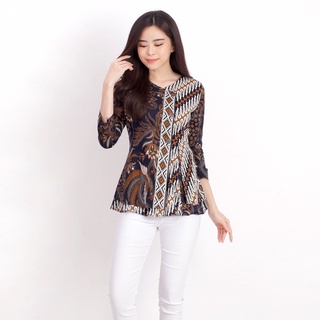 Batik wanita - Atasan blouse batik wanita fashion 184 SG-NAVY PHX