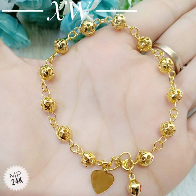 Gelang bola Karawang warna Emas 24K G08249