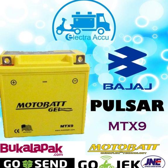 Aki Motor Bajaj Pulsar Motobatt MTX9 Aki Kering