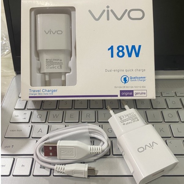 TC TRAVEL CHARGER VIVO 18W MICRO USB FAST CHARGING 18W 9V-2A ORIGINAL 99%