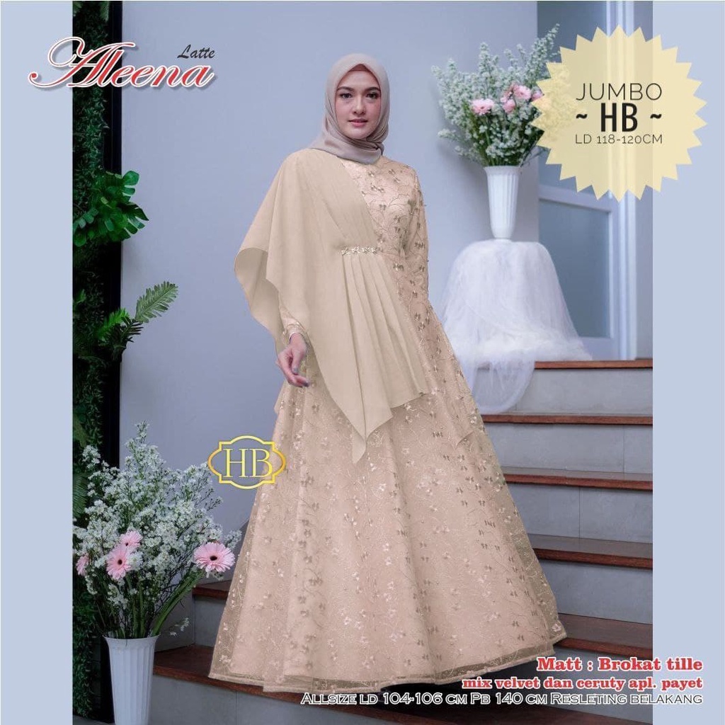 GAMIS BROKAT TILE TERBARU MEWAH ELEGAN GAMIS CERUTY IMPORT MIX BROKAT PAYET DRESS RAYA IED SERIES DI