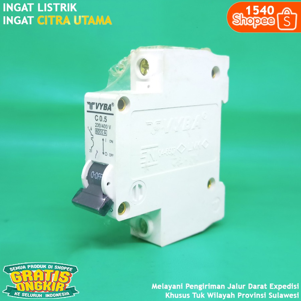 MCB MURAH BERKUALITAS 0.5A IP MEREK VYBA K1540