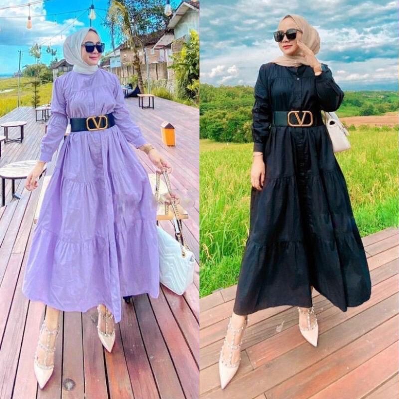 ZOYA MIDI DRESS JUMBO GAMIS WANITA RAYON